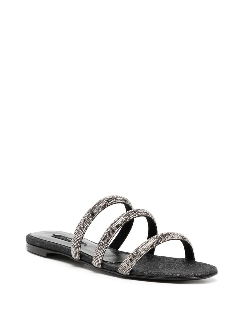 CASADEI crystal-embellished flat sandals outlook