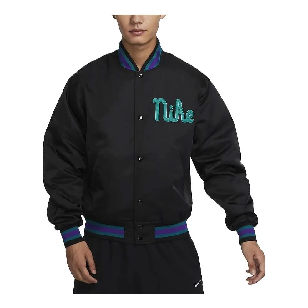 Nike Dugout Loose Satin Jacket 'Black' FQ7970-010 - 1