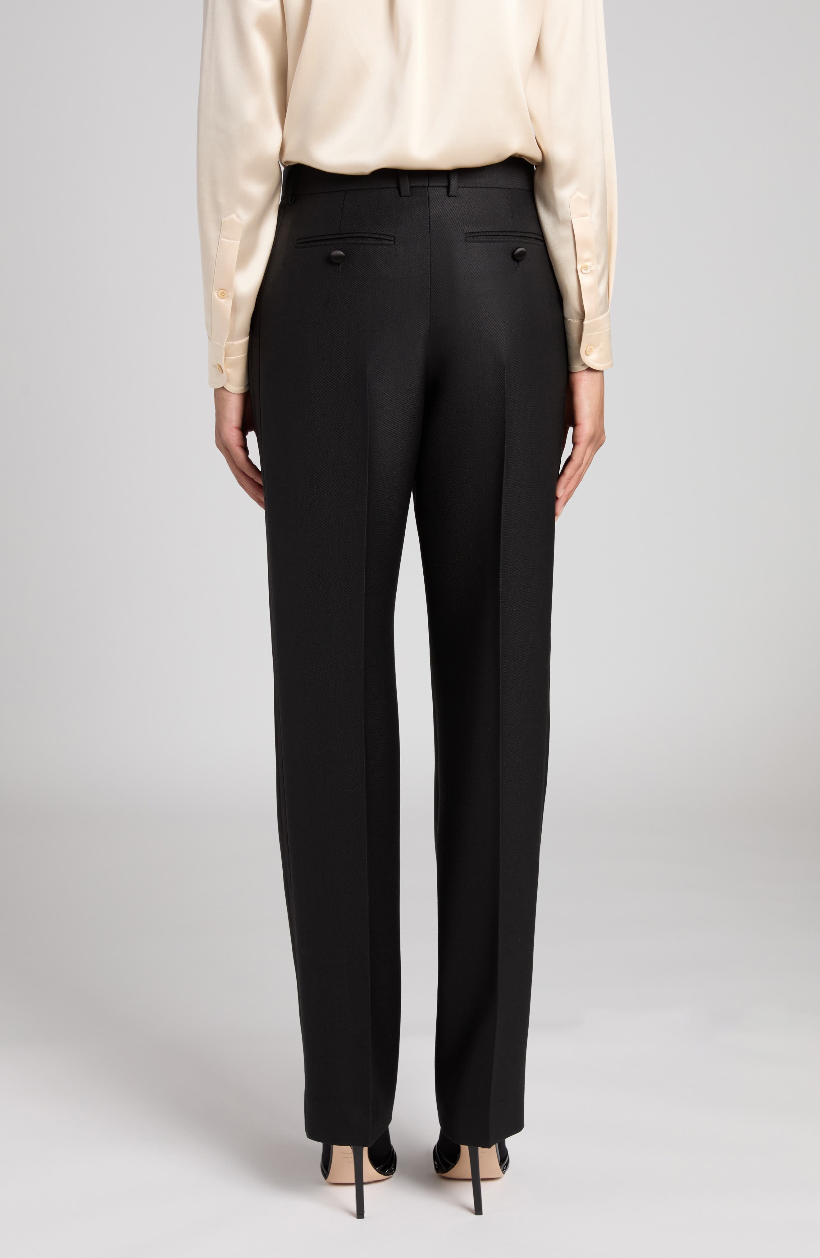 Pleated Wool, Mohair & Silk Twill Pants - 3
