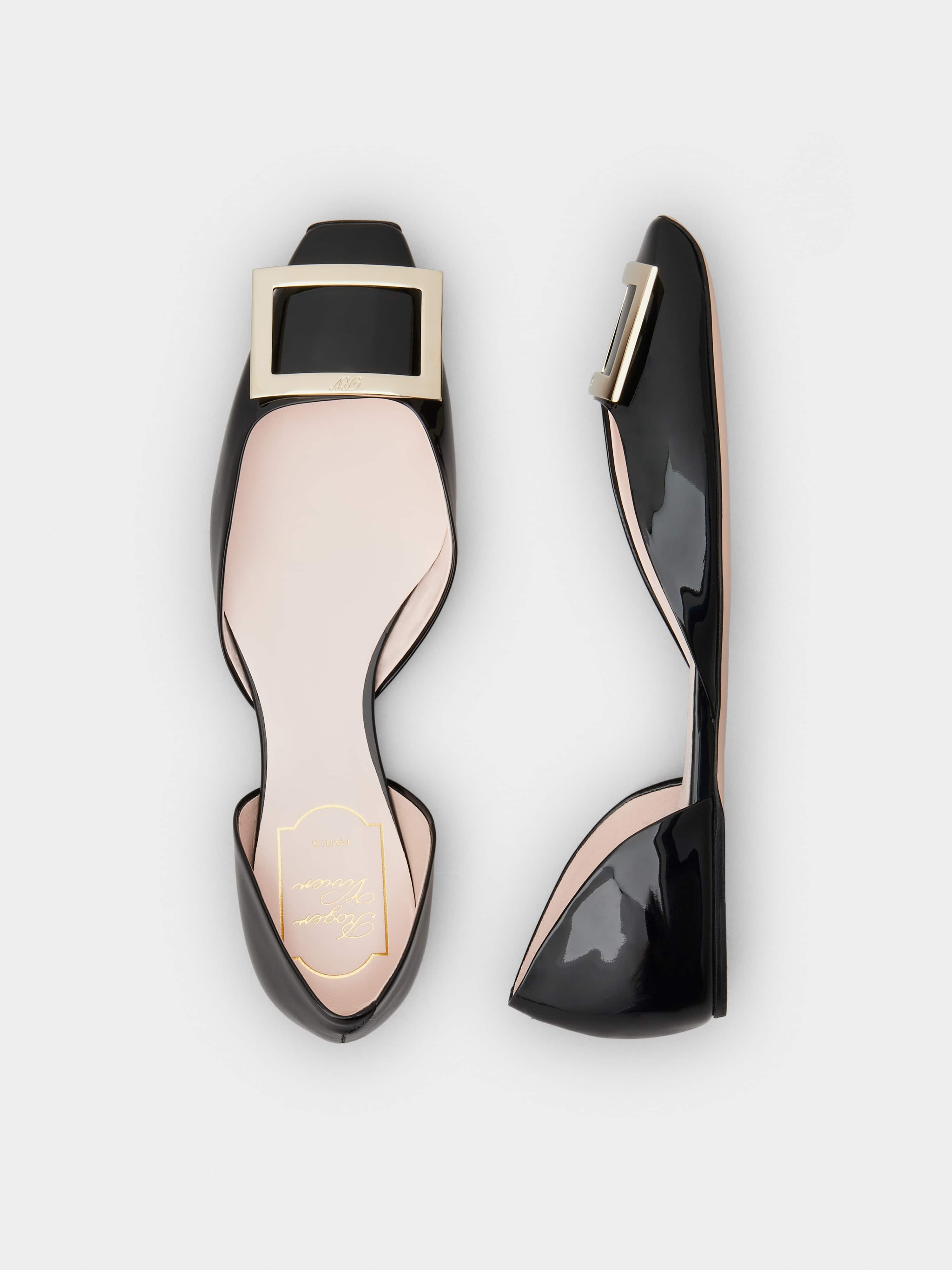 Trompette Dorsay Metal Buckle Ballerinas in Patent Leather - 4