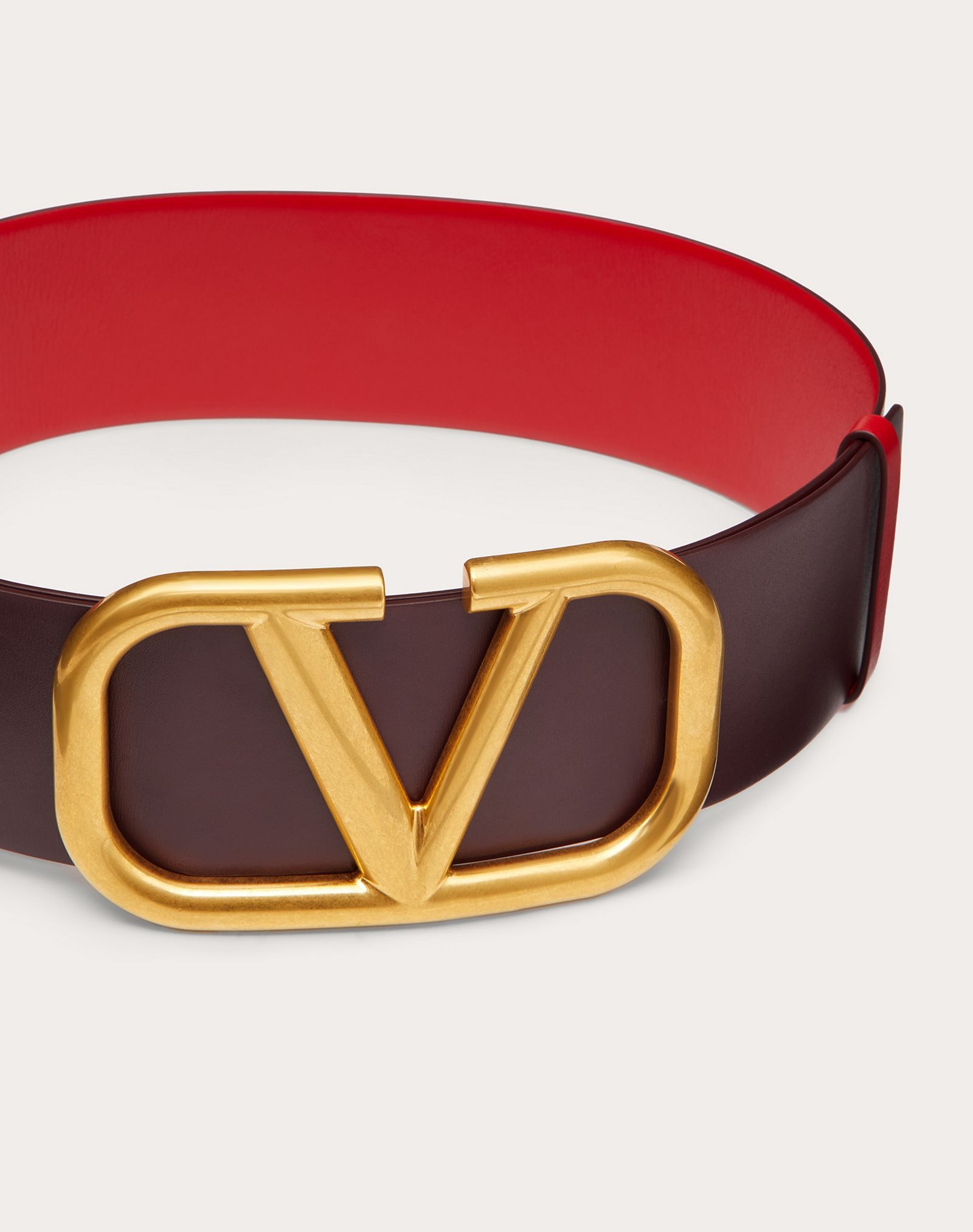 REVERSIBLE VLOGO SIGNATURE BELT IN GLOSSY CALFSKIN 70 MM - 4