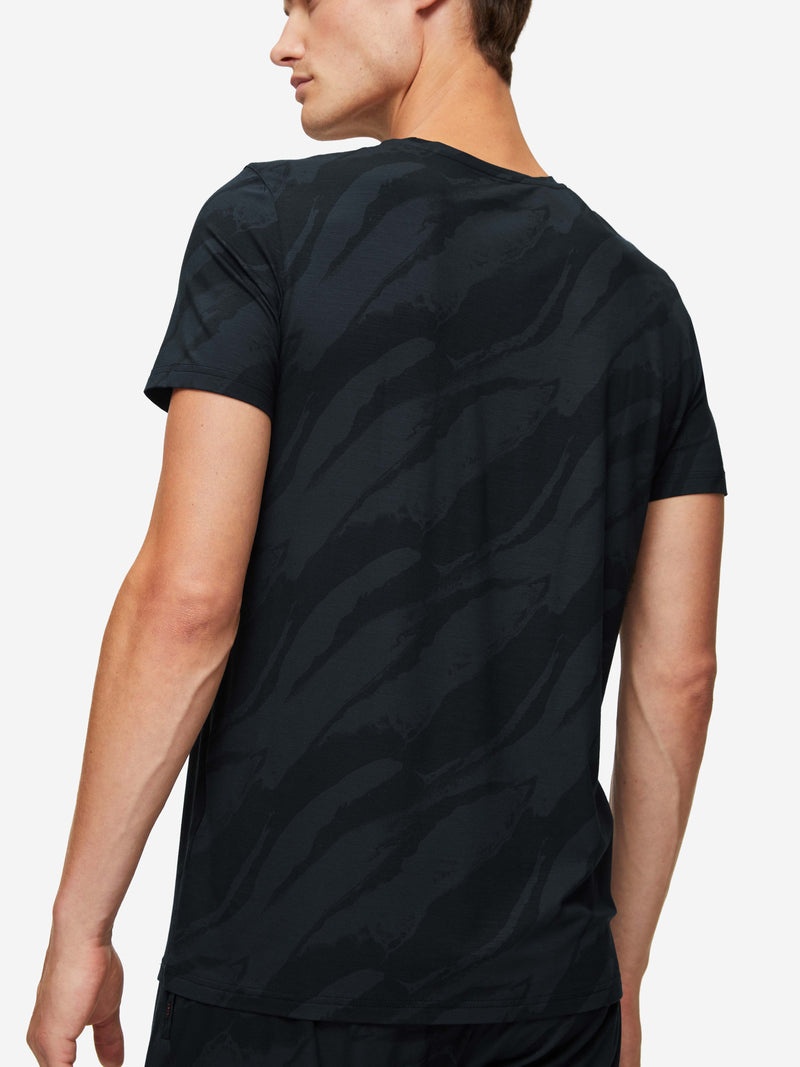 Men's T-Shirt London 8 Micro Modal Black - 2