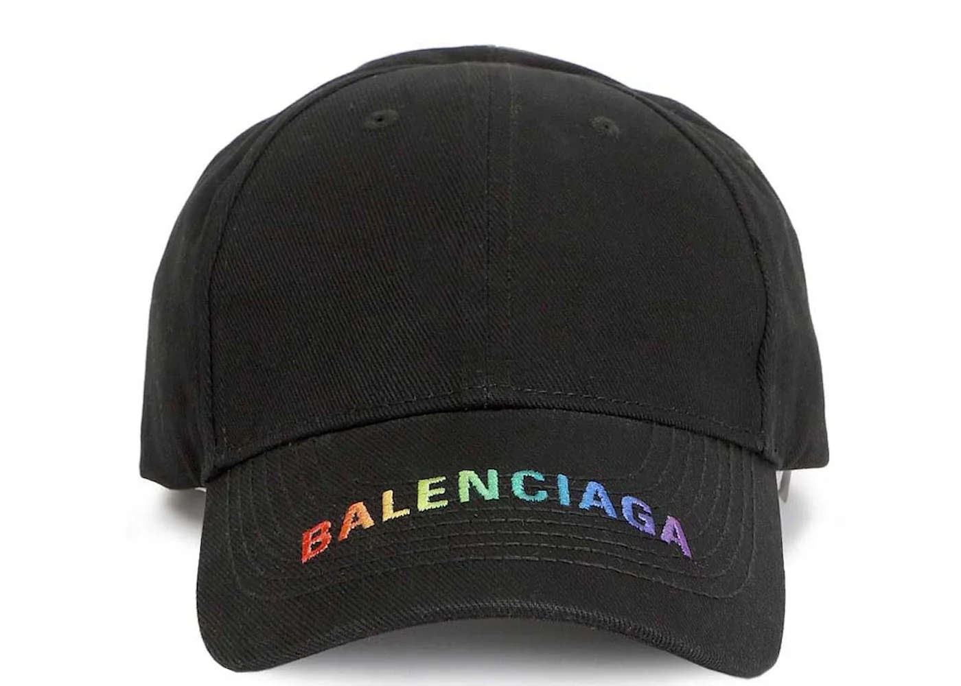 Balenciaga Logo Embroidered Cap Black/Multi - 1
