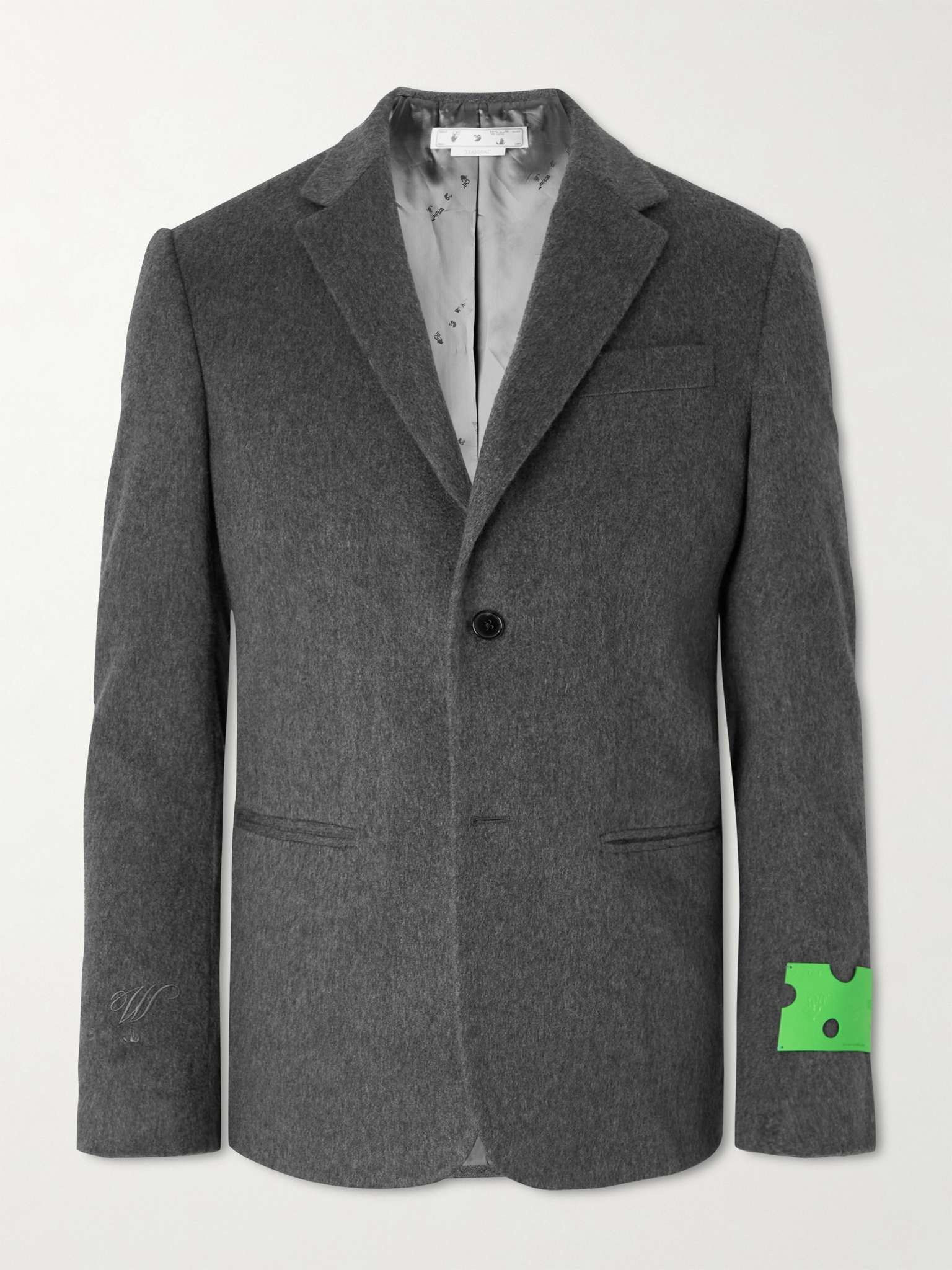 Logo-Appliquéd Cashmere Blazer - 1