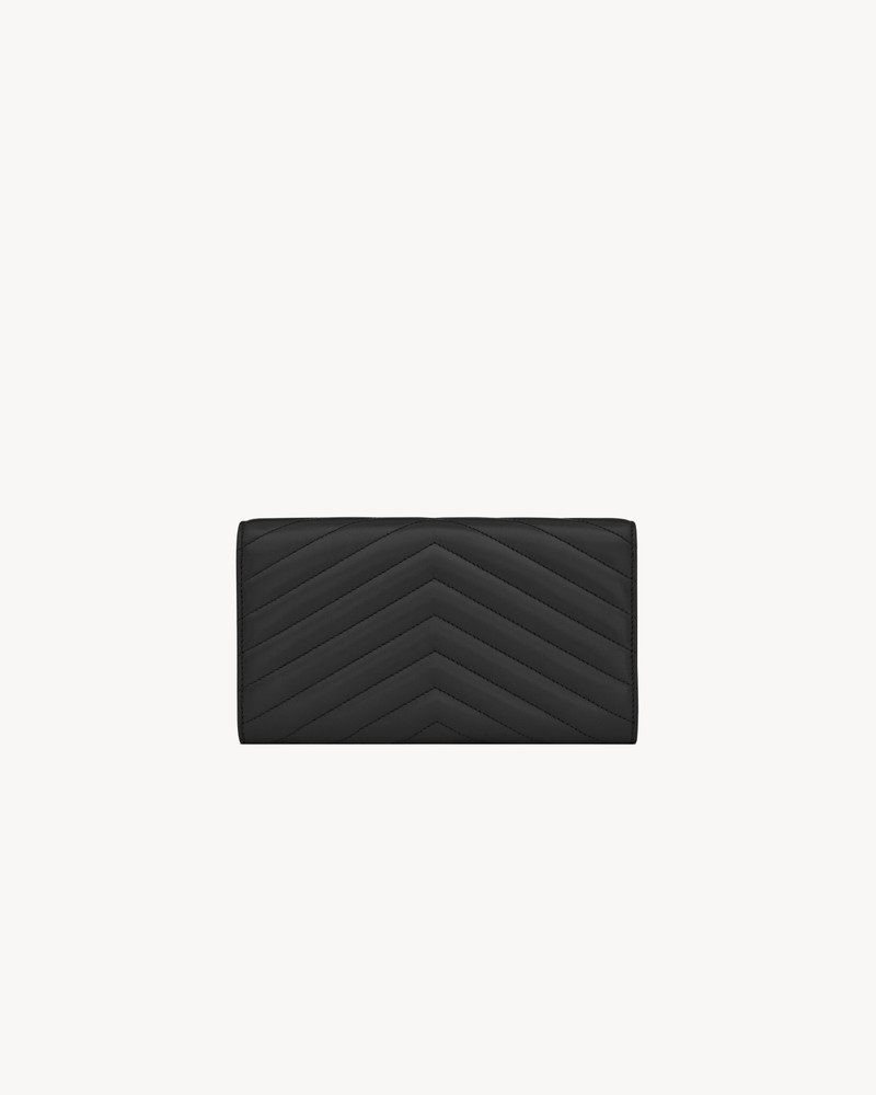 SAINT LAURENT CASSANDRE MATELASSÉ LARGE FLAP WALLET IN LAMBSKIN outlook