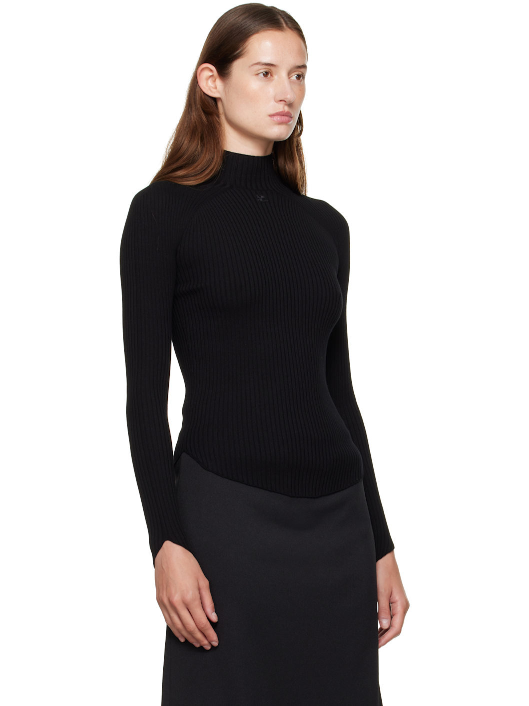 Black Circle Mockneck Sweater - 2