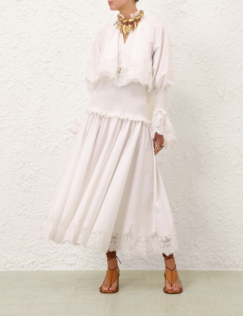 Zimmermann ALCHEMY POPLIN MAXI DRESS outlook