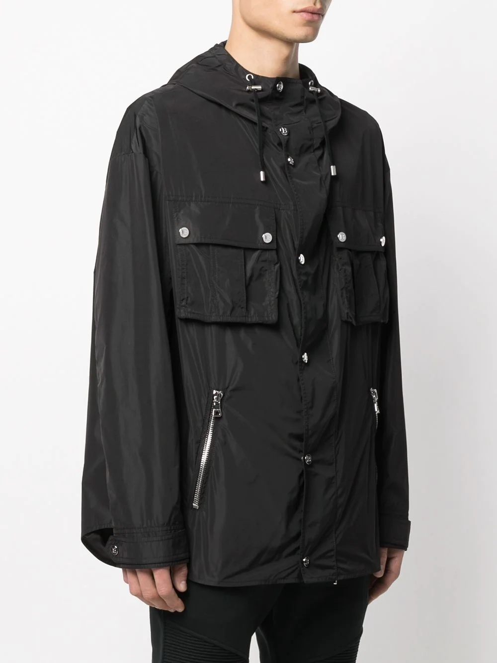 zip-front drawstring jacket - 3
