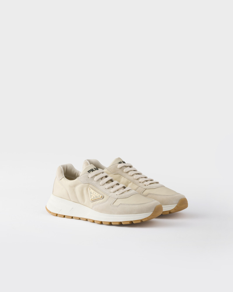 Prax 01 Re-Nylon and suede sneakers 1