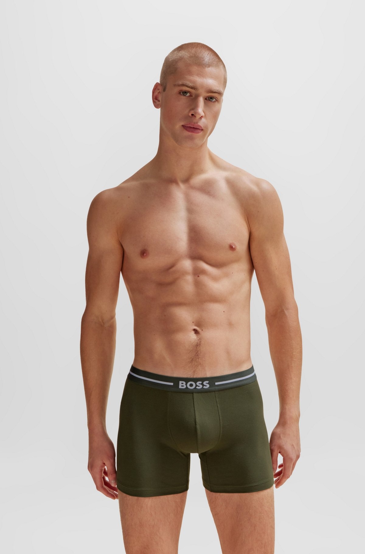 THREE-PACK OF BOXER BRIEFS IN STRETCH COTTON - 7