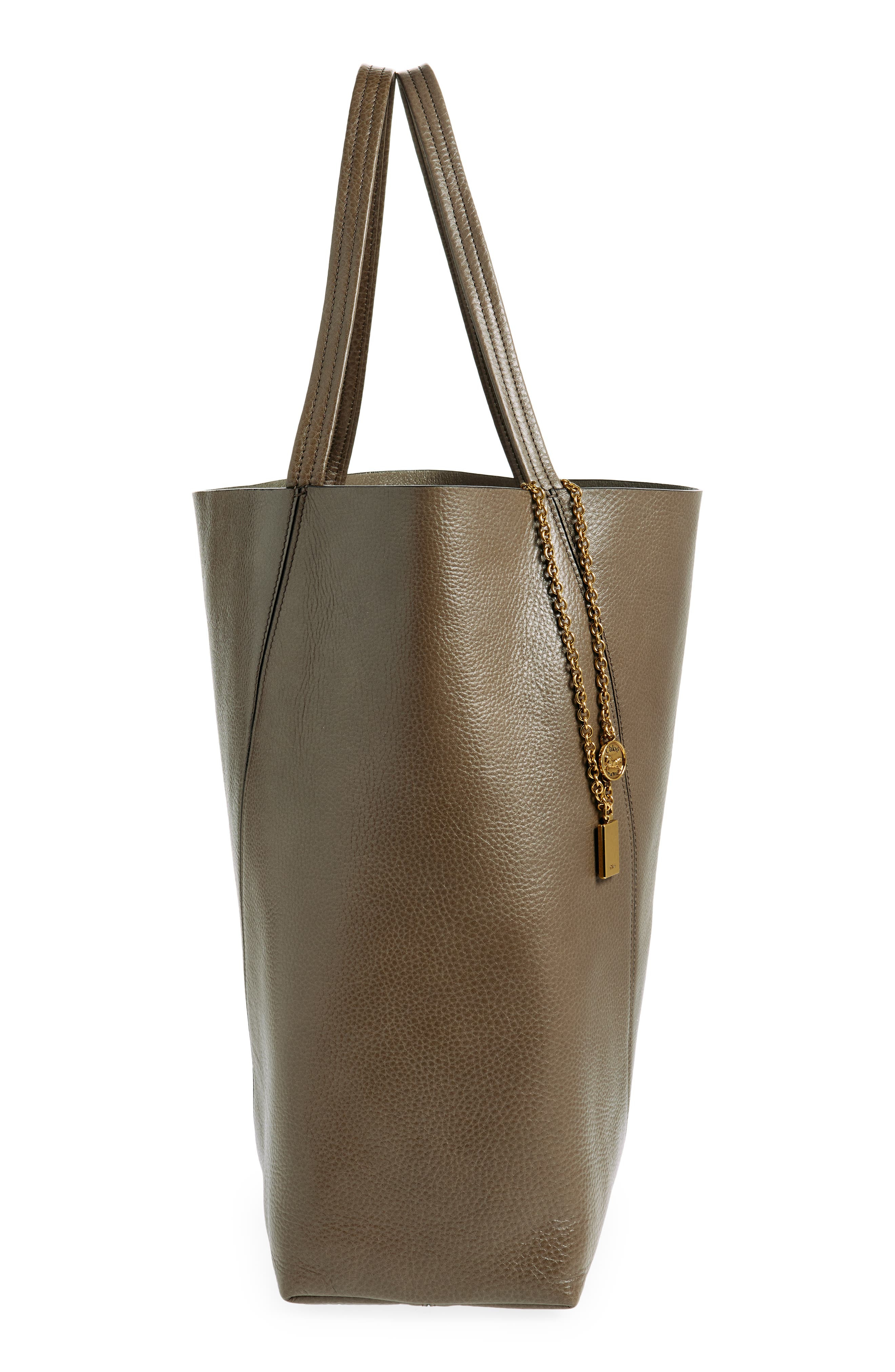 Chloé Large Spin Leather Tote in Flannel Grey at Nordstrom - 6