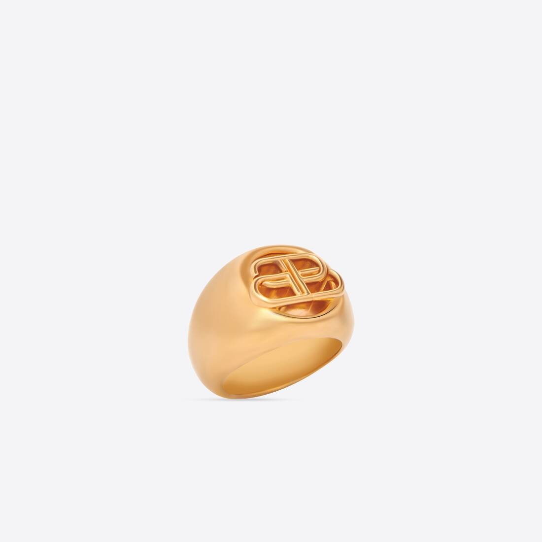 Bb Signet Ring in Gold - 2