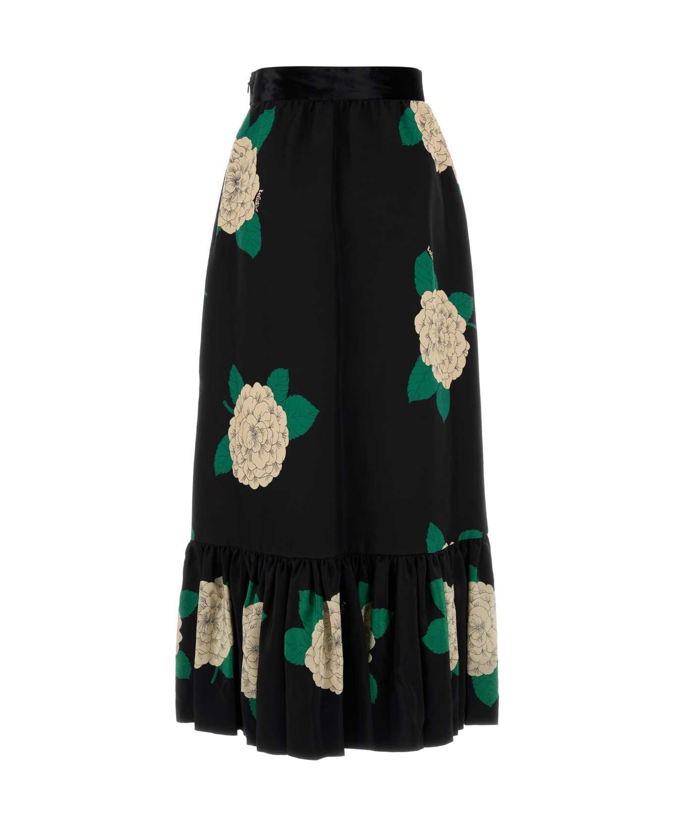 Printed Wool Blend Skirt - 2