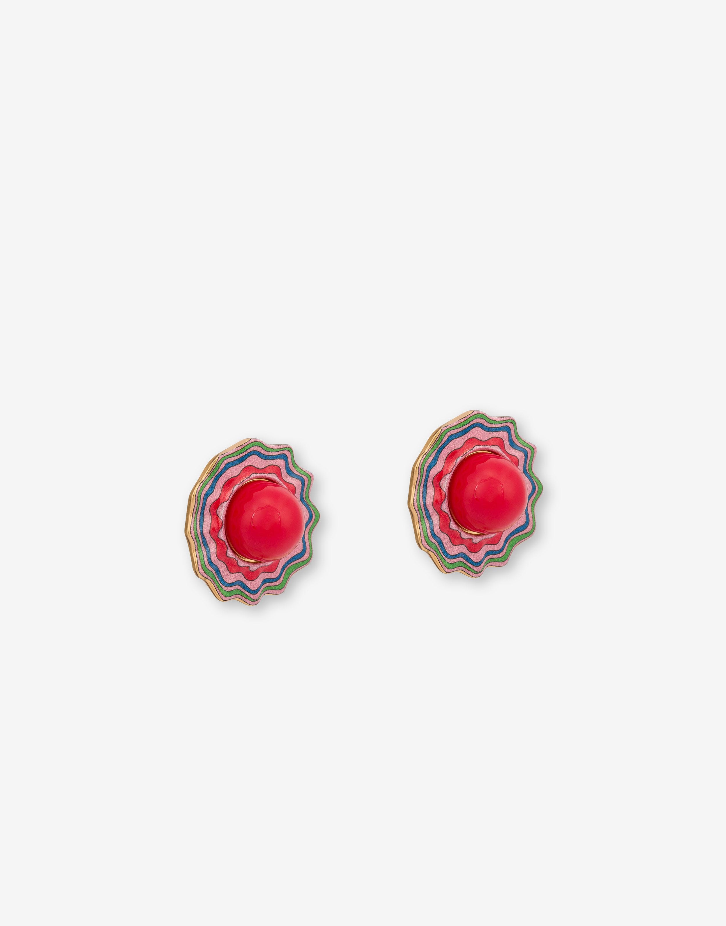 PSYCHEDELIC FLOWER CLIP EARRINGS - 2
