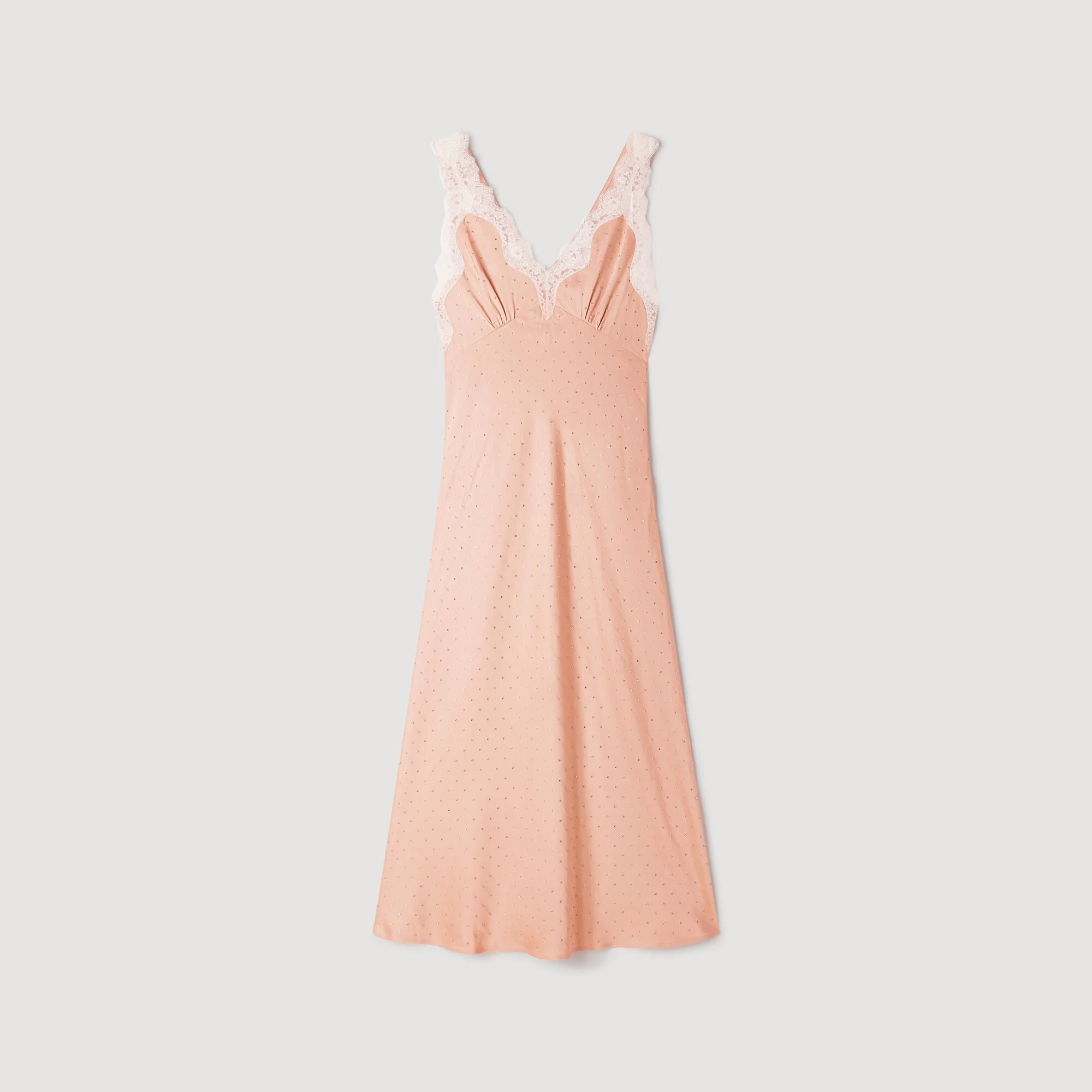 RHINESTONE LINGERIE-STYLE DRESS - 1