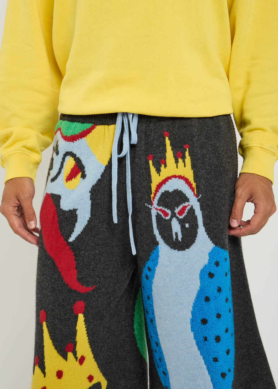 The Elder Statesman Mythical Creatures Intarsia Cashmere-blend Shorts - 5