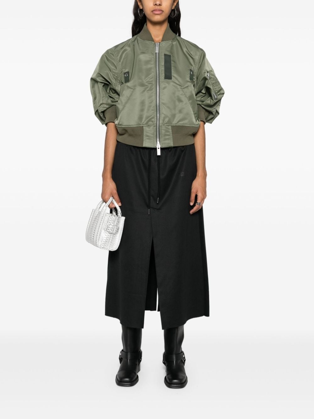 sacai short-sleeve bomber jacket | farfetch | REVERSIBLE