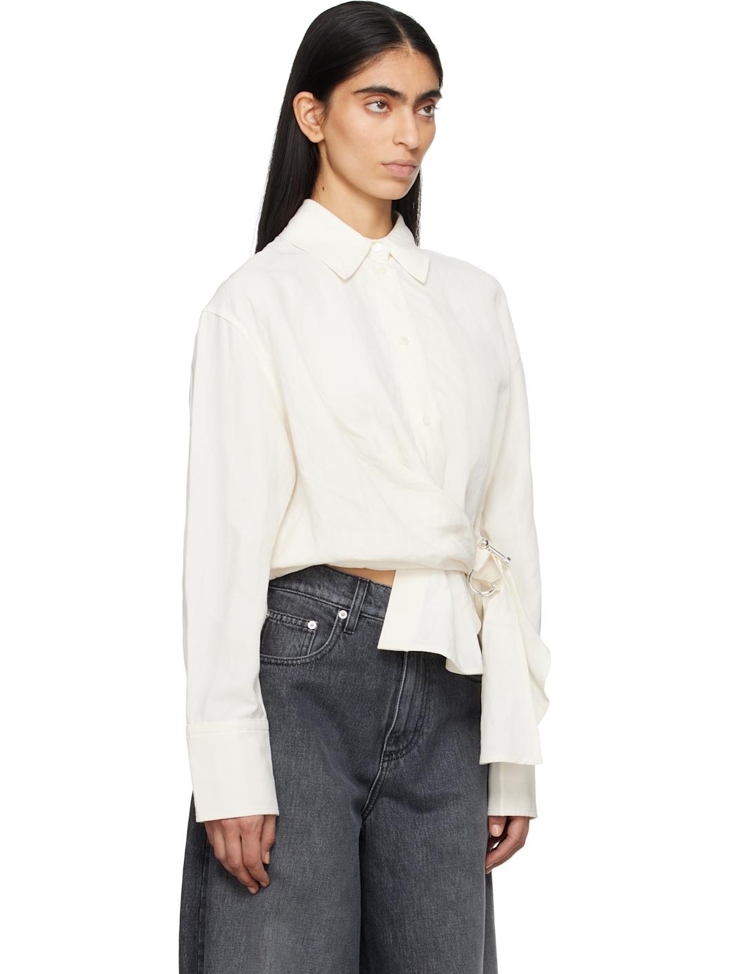 Off-White Draped Twisted Shirt - 2