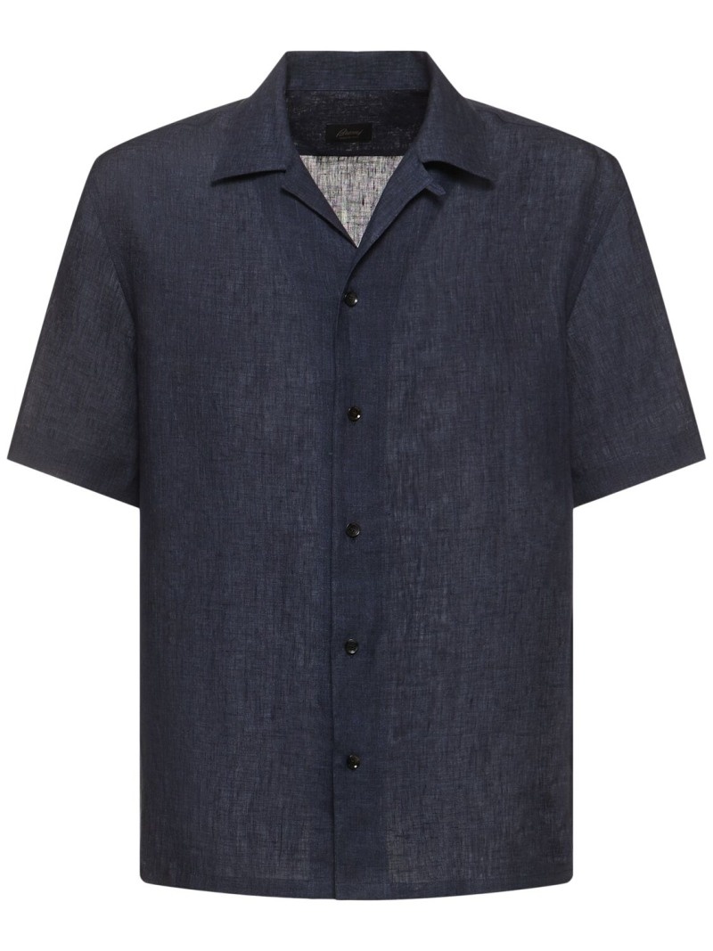 Short sleeve linen shirt - 1