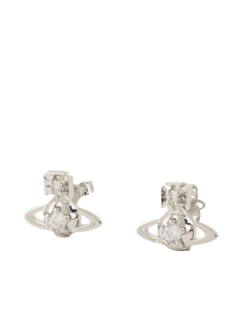 orb cubic zirconia earrings - 2