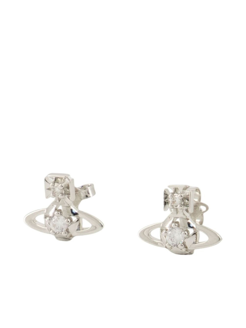 Vivienne Westwood orb cubic zirconia earrings outlook