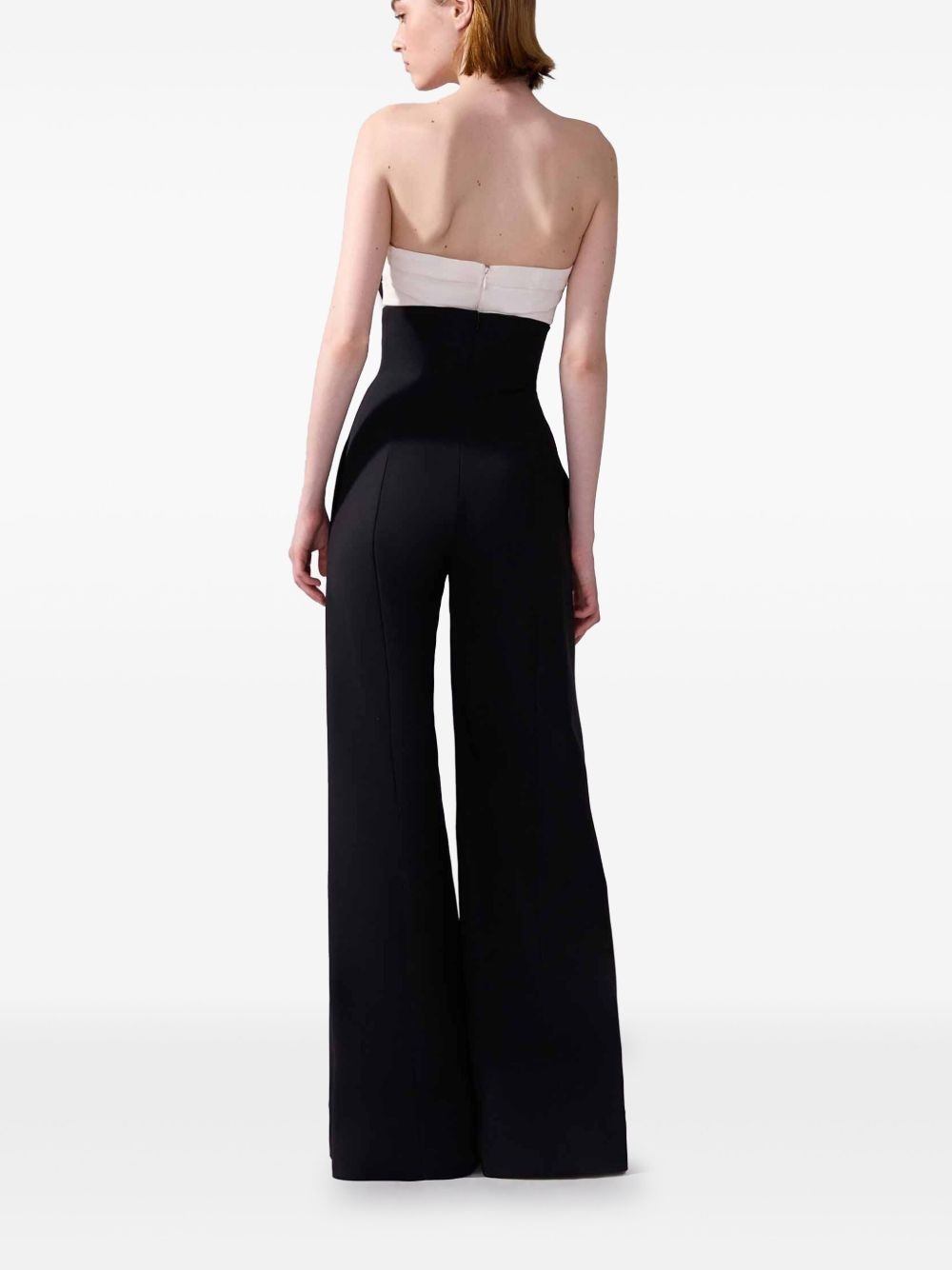 v-waist wide-leg pants - 3
