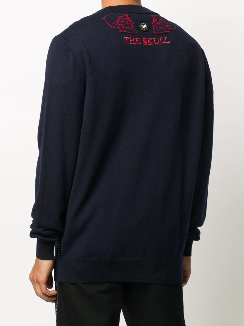 logo skull embroidered sweatshirt - 4