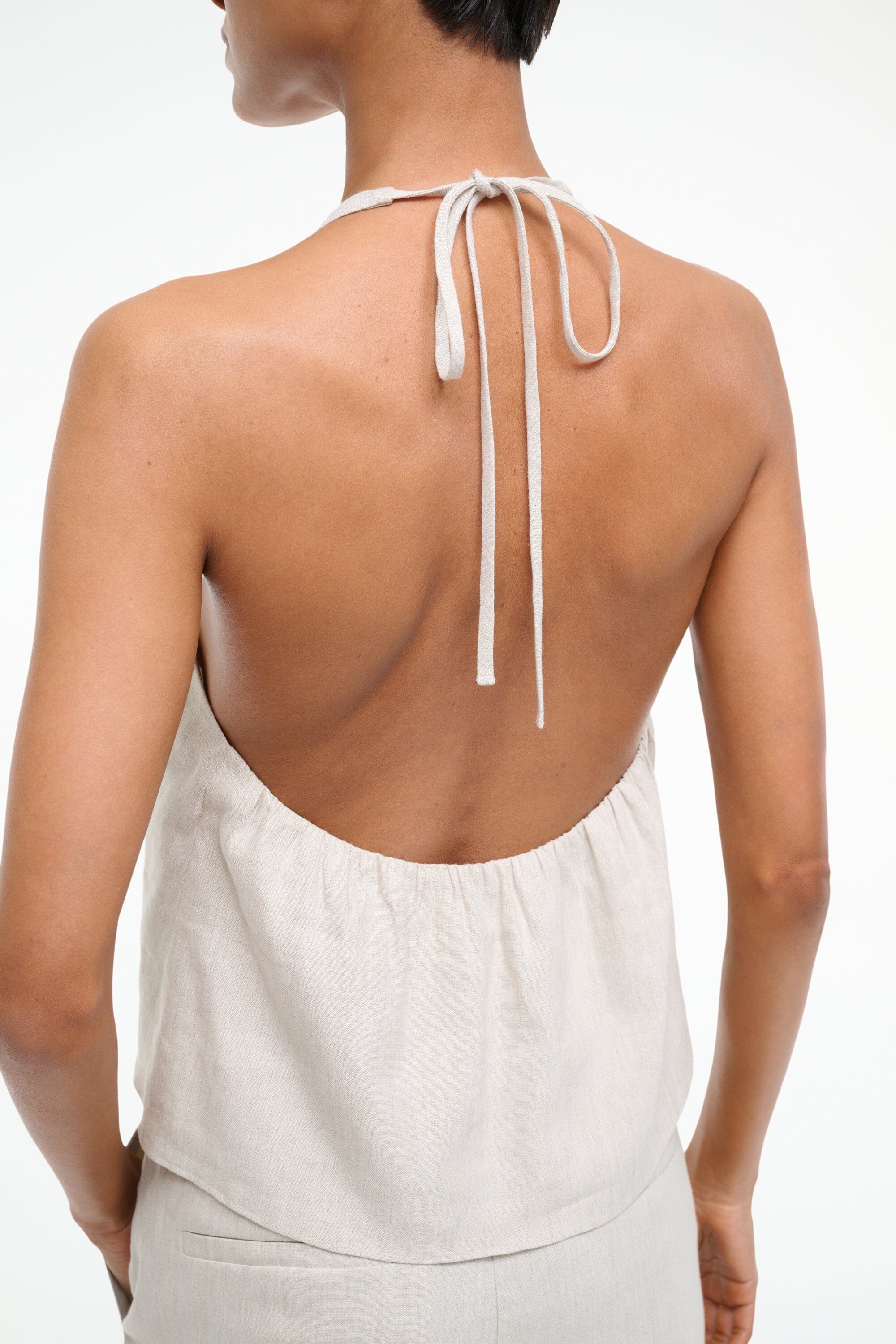 STAUD CORSO LINEN TOP NATURAL - 3