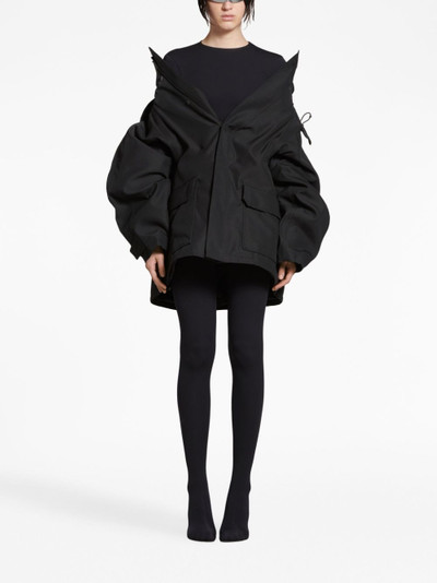 BALENCIAGA slouch-hood parka coat outlook