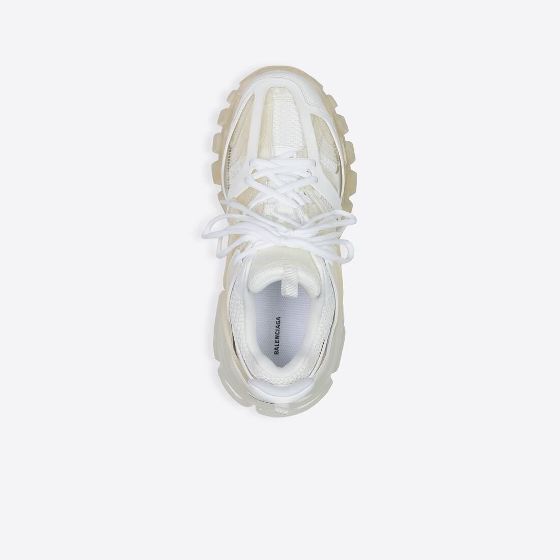Men's Track Clear Sole Sneaker in White - 5