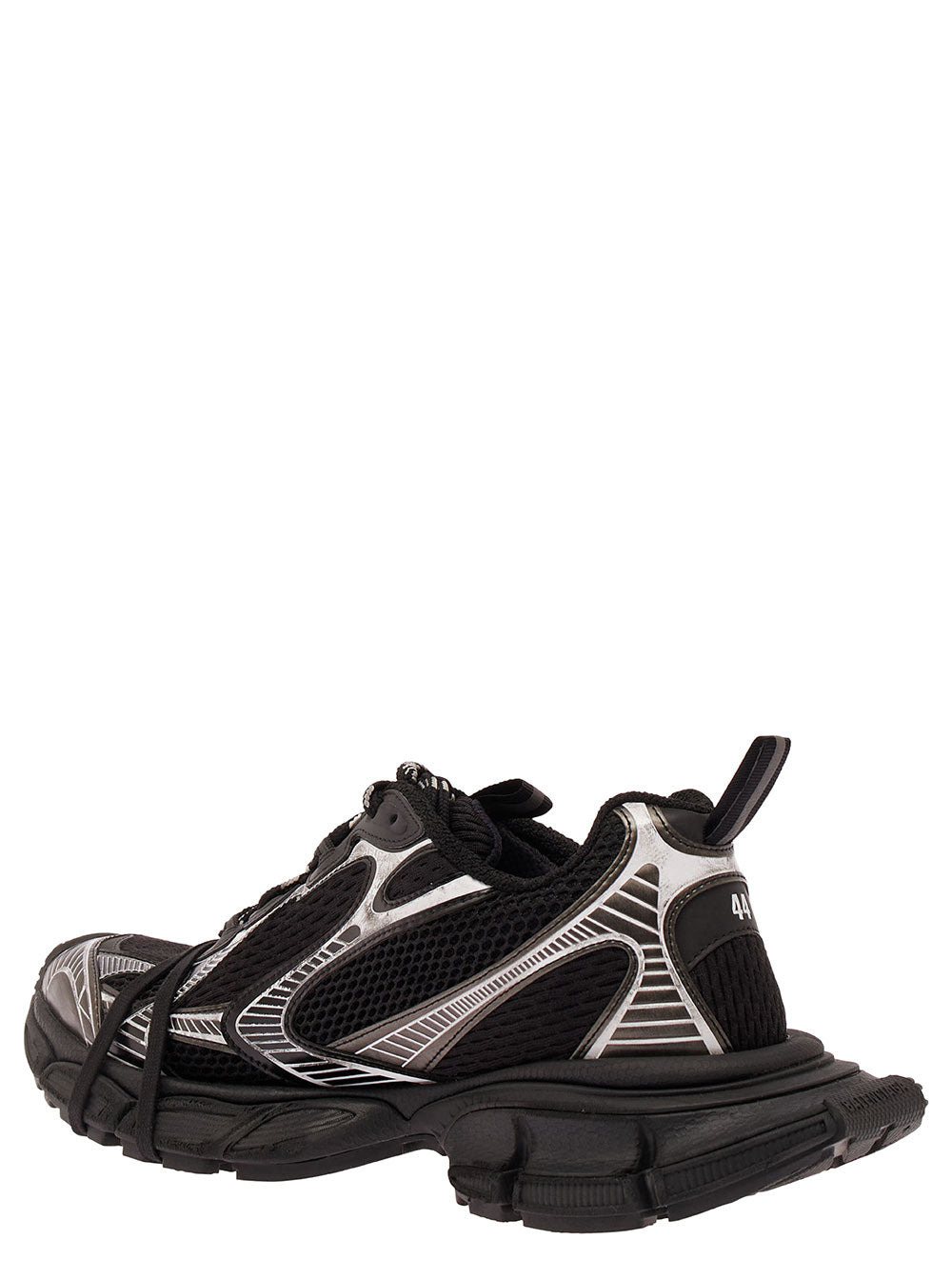 Balenciaga Men '3Xl' Black Low Top Sneakers With Logo Detail In Tech Fabric Man - 3