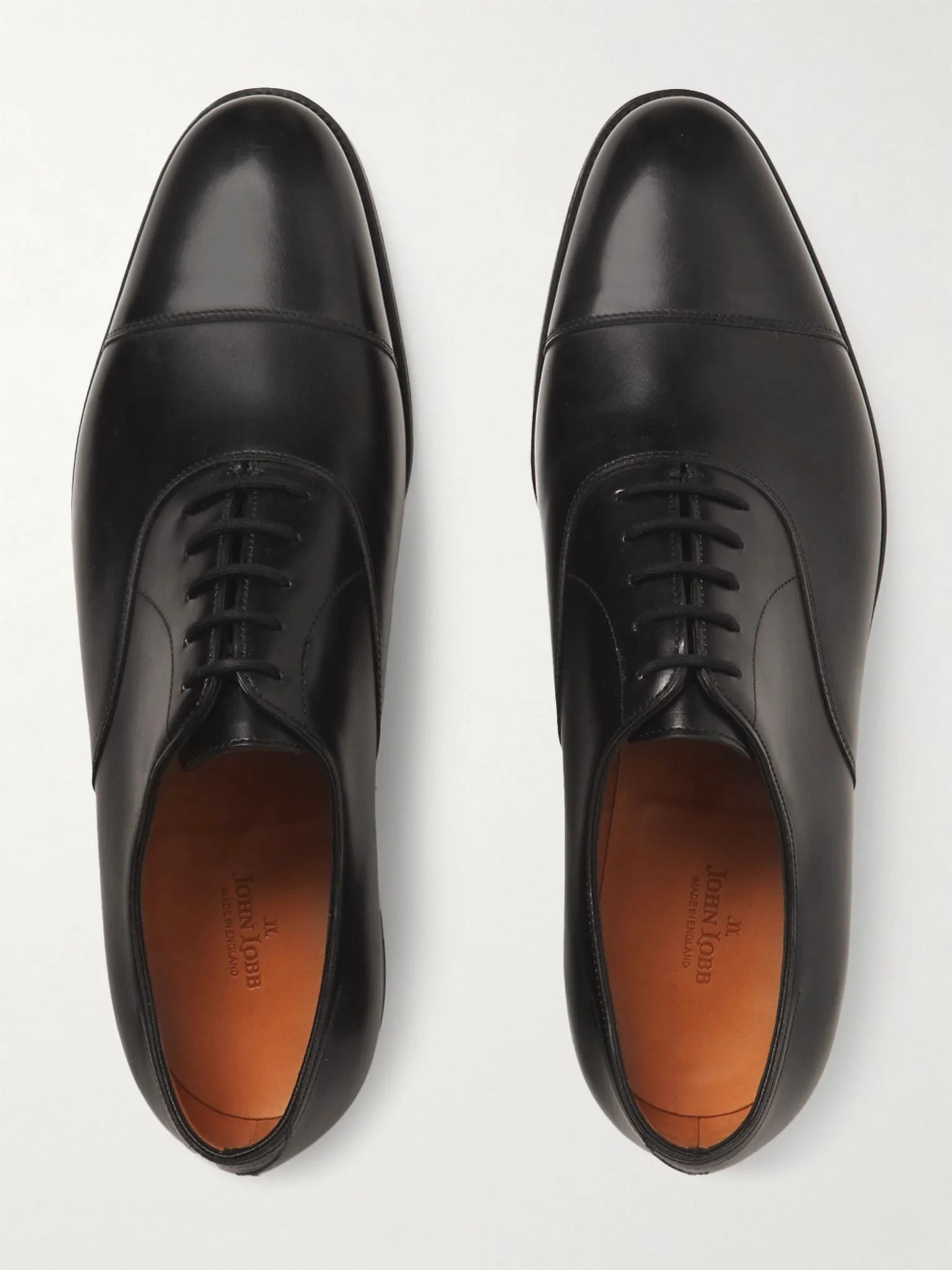 John Lobb City II Leather Oxford Shoes Black | REVERSIBLE