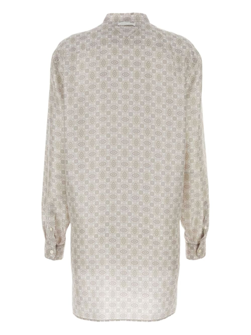 printed silk shirt dress - 2