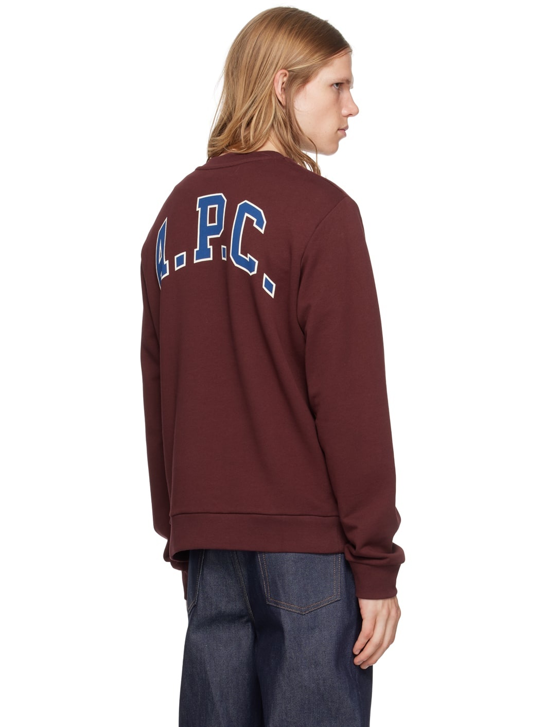 Burgundy Printed-Logo Sweatshirt - 3