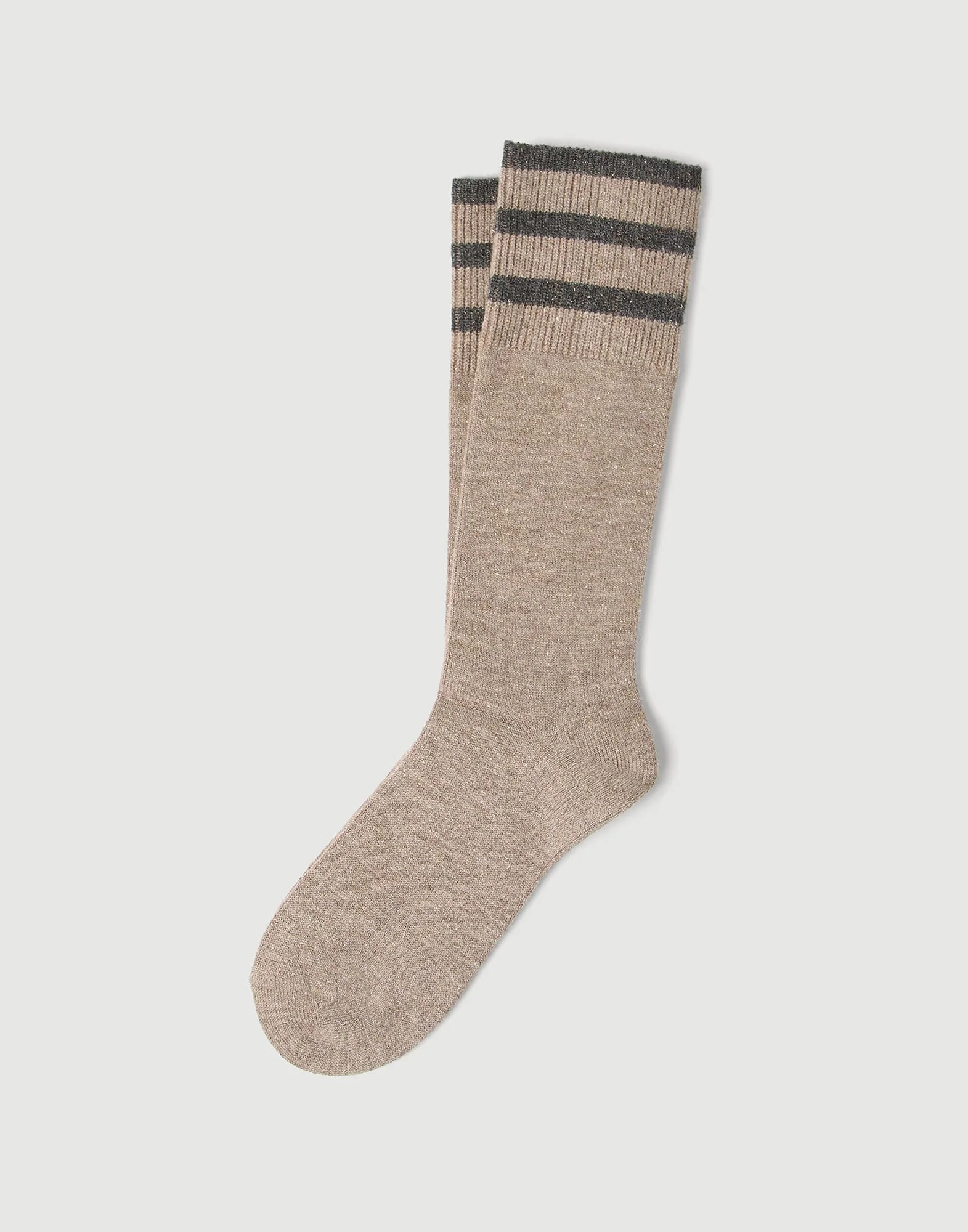 Sparkling cashmere knit socks - 1