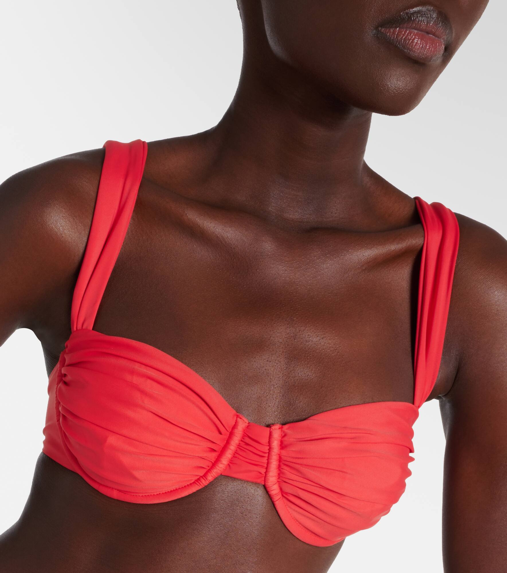 Balconette ruched bikini top - 4