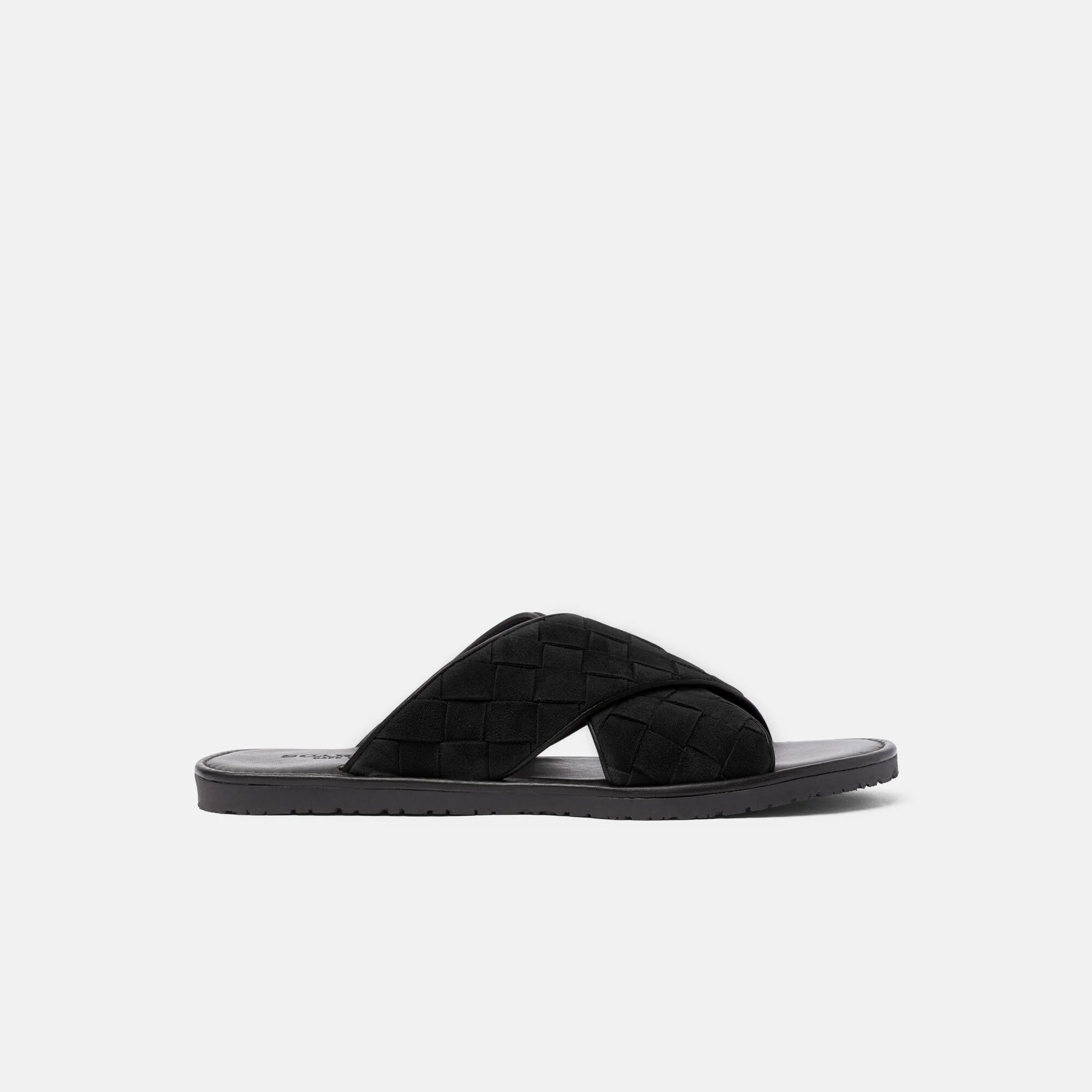 Ettore Black Suede Woven - 1