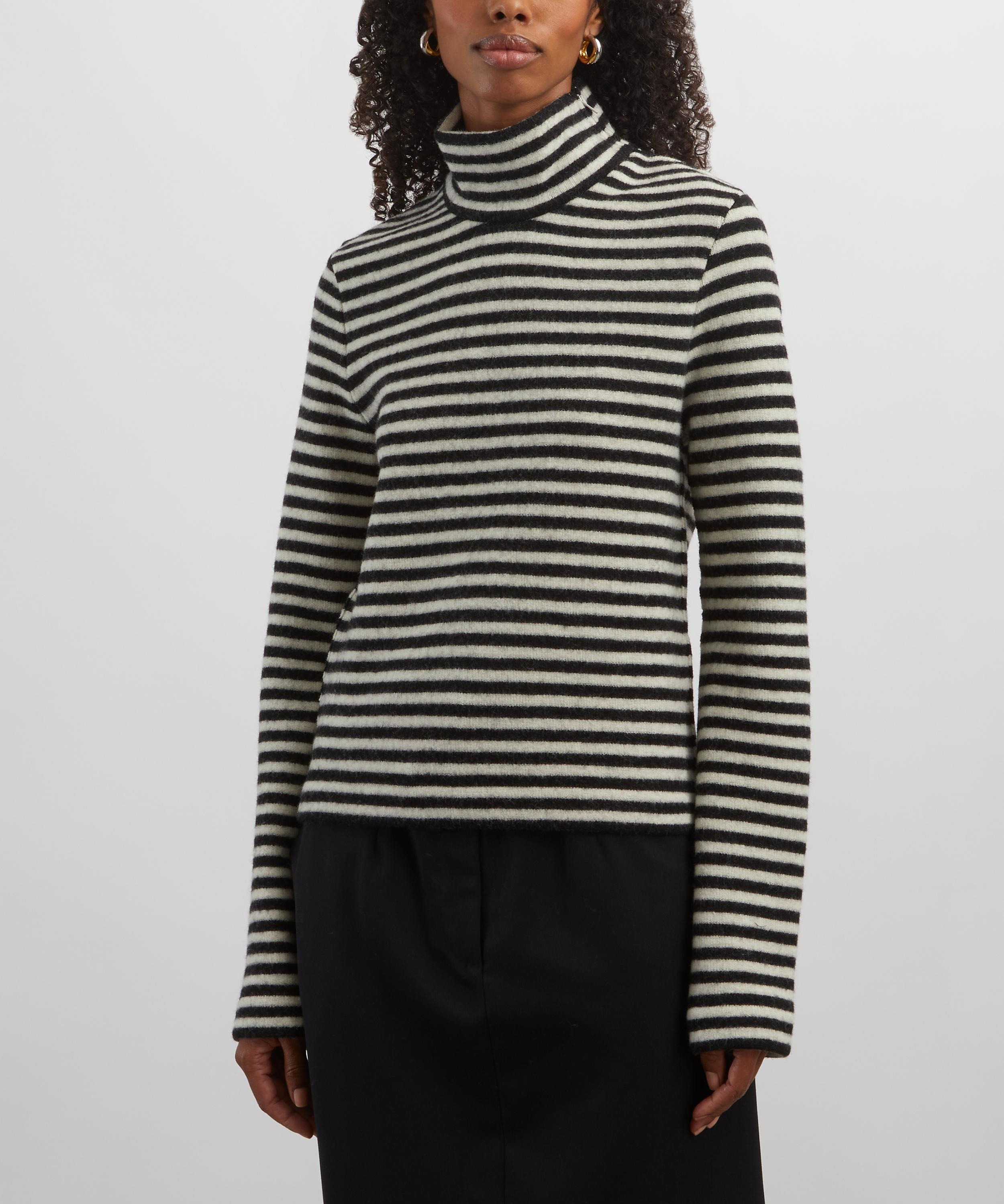 Logo Striped Turtleneck Jumper - 3
