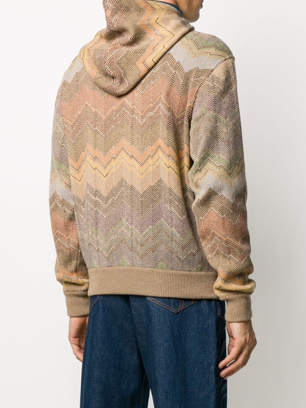 zigzag wool knit hoodie - 4