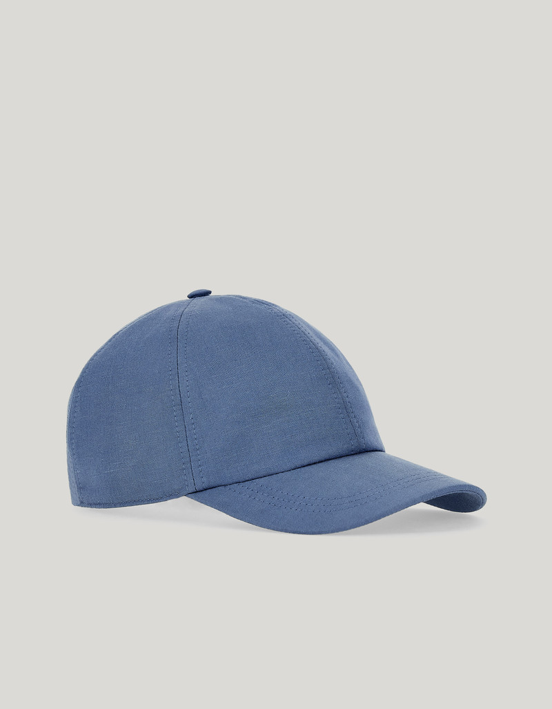 LIGHT BLUE BASEBALL CAP WITH LEATHER STRAP 4