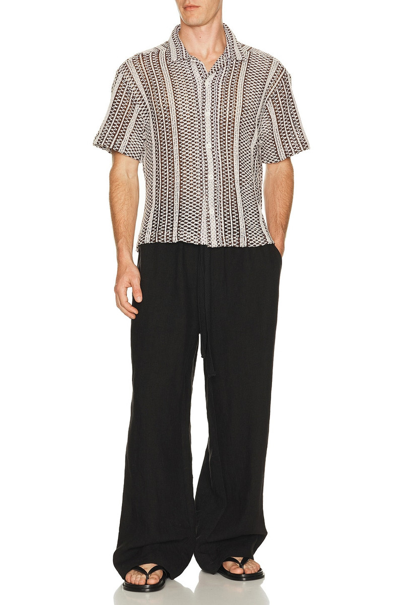 PERCIVAL Hugh Crochet Cuban Shirt outlook