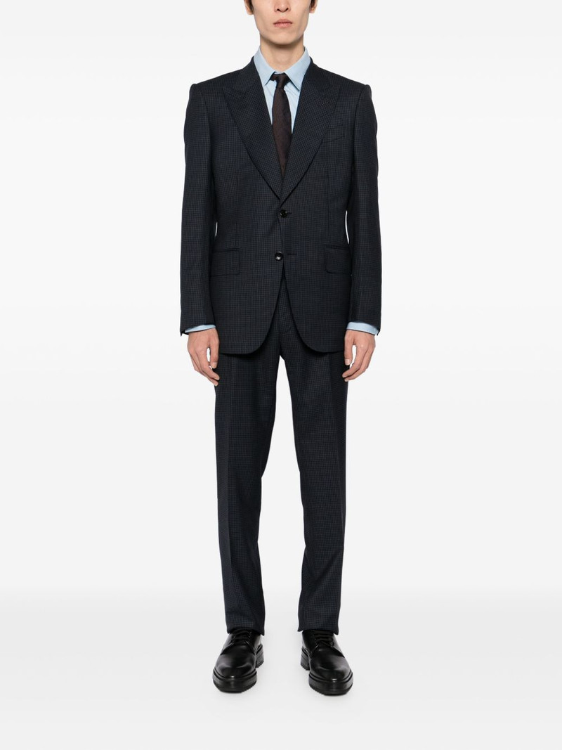 TOM FORD single breasted checked-print blazer outlook
