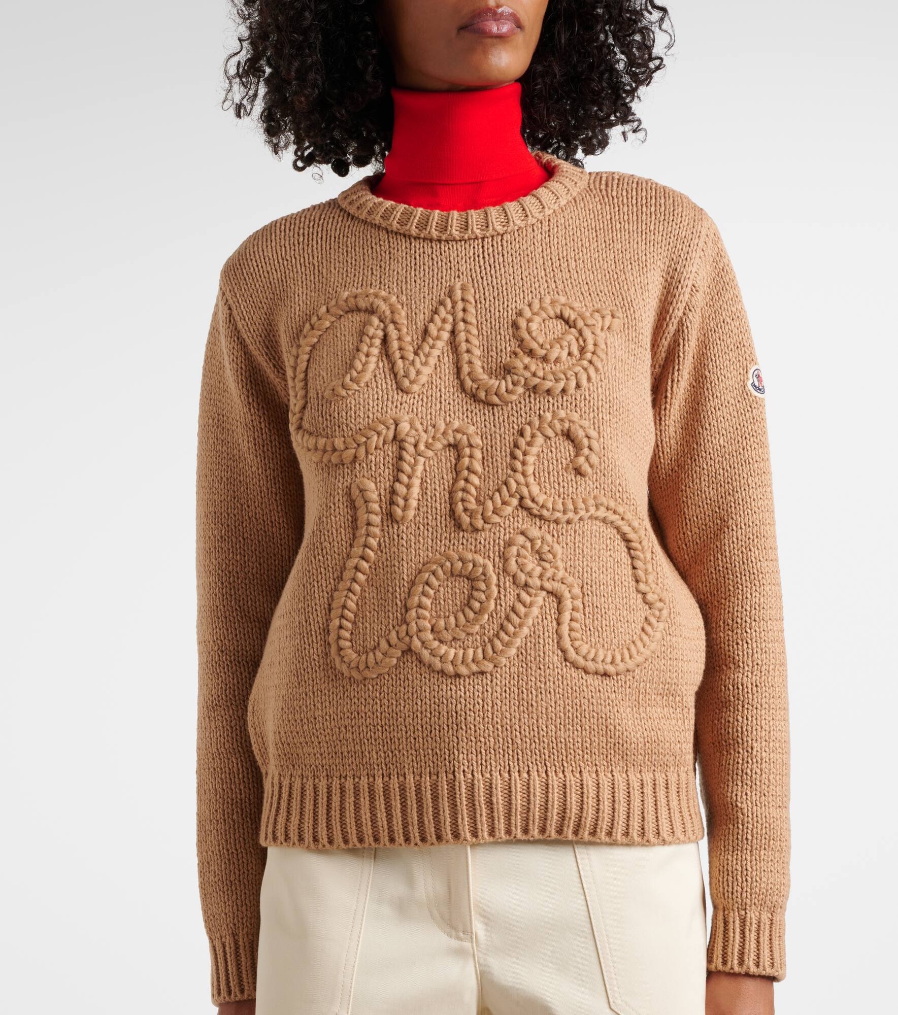 Logo embroidered cotton sweater - 5