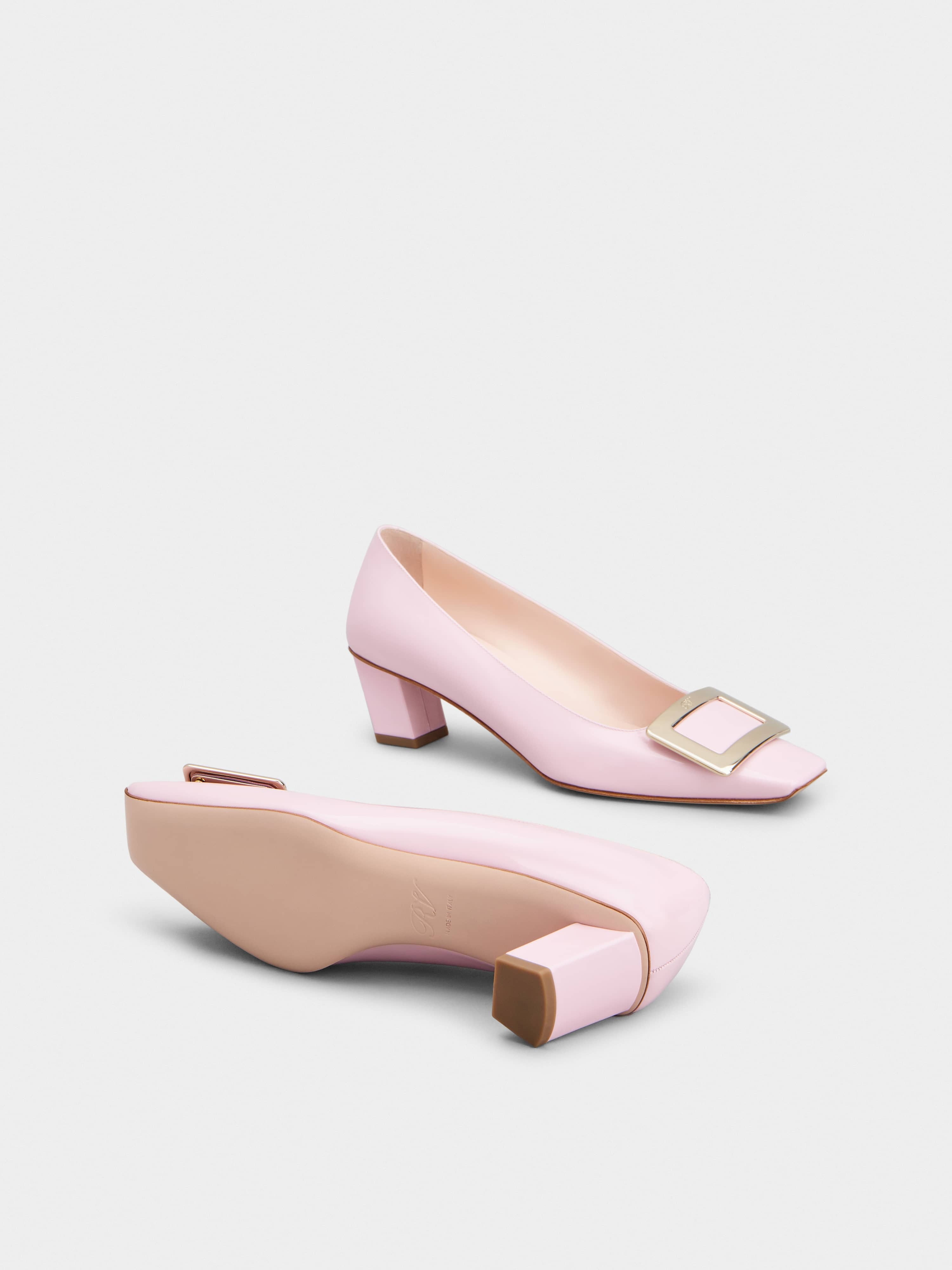 Belle Vivier Metal Buckle Pumps in Patent Leather - 6