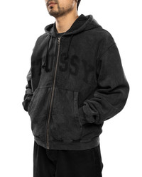Stüssy Faded Graphic Zip Hoodie Washed Black | likelihood Stüssy Faded Graphic Zip Hoodie Washed Black | likelihood