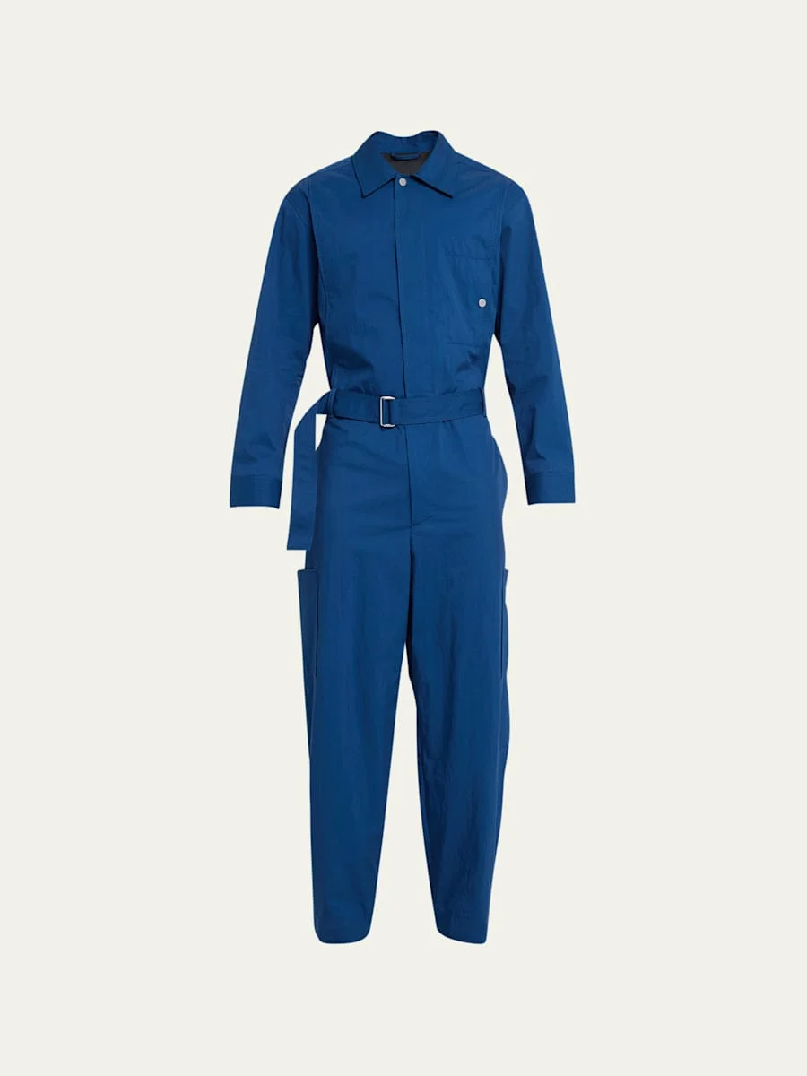 Men's Relaxed Belted Jumpsuit - 1