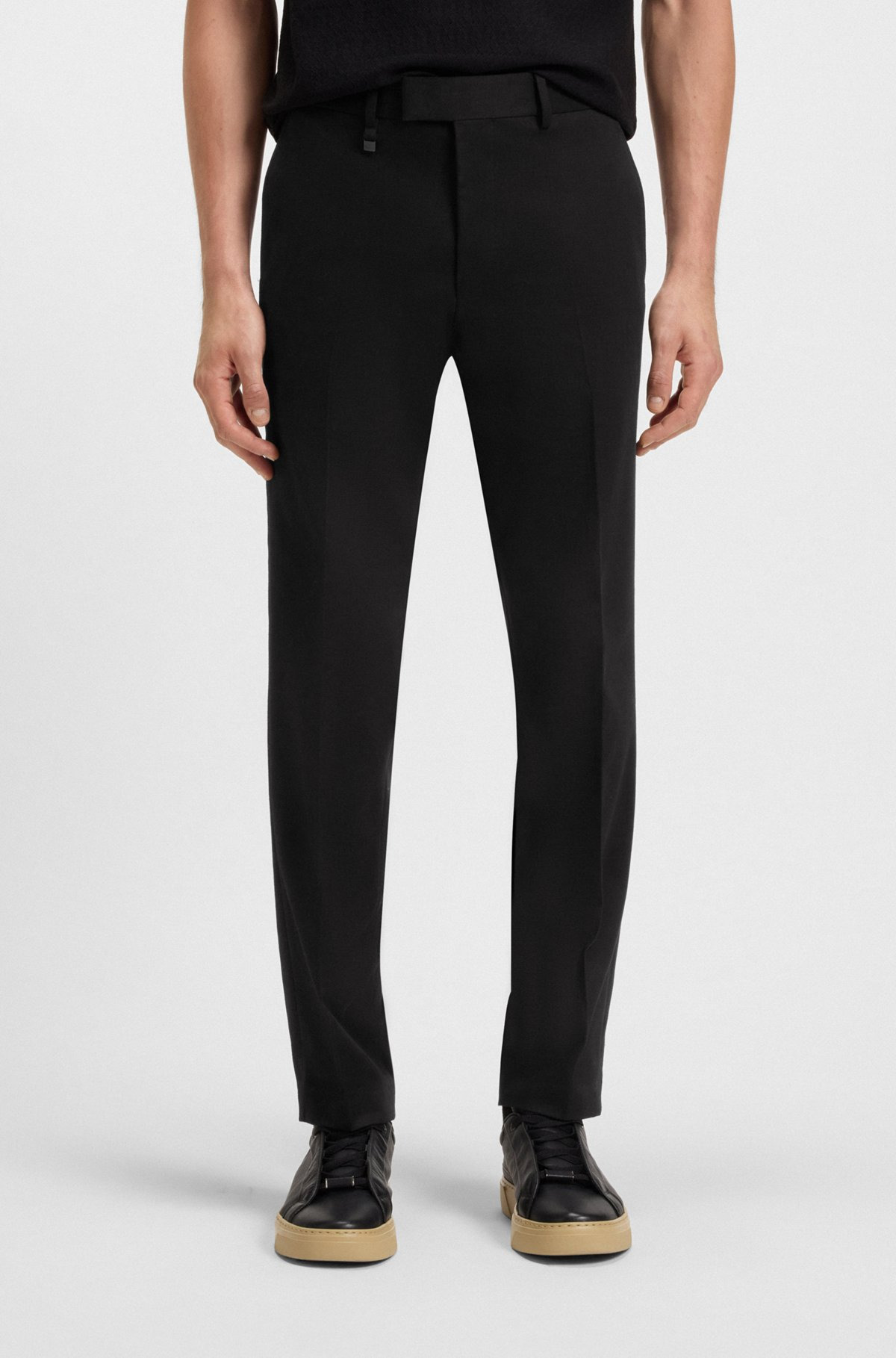 BOSS X ASTON MARTIN CHINOS IN STRETCH COTTON AND CASHMERE - 2