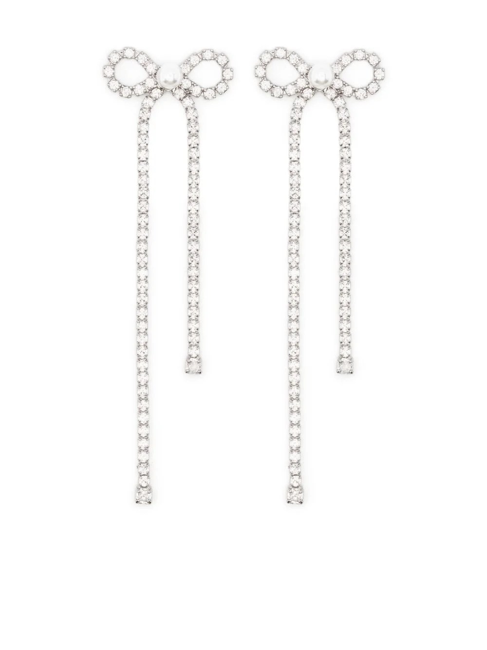 crystal-embellished drop earrings - 1