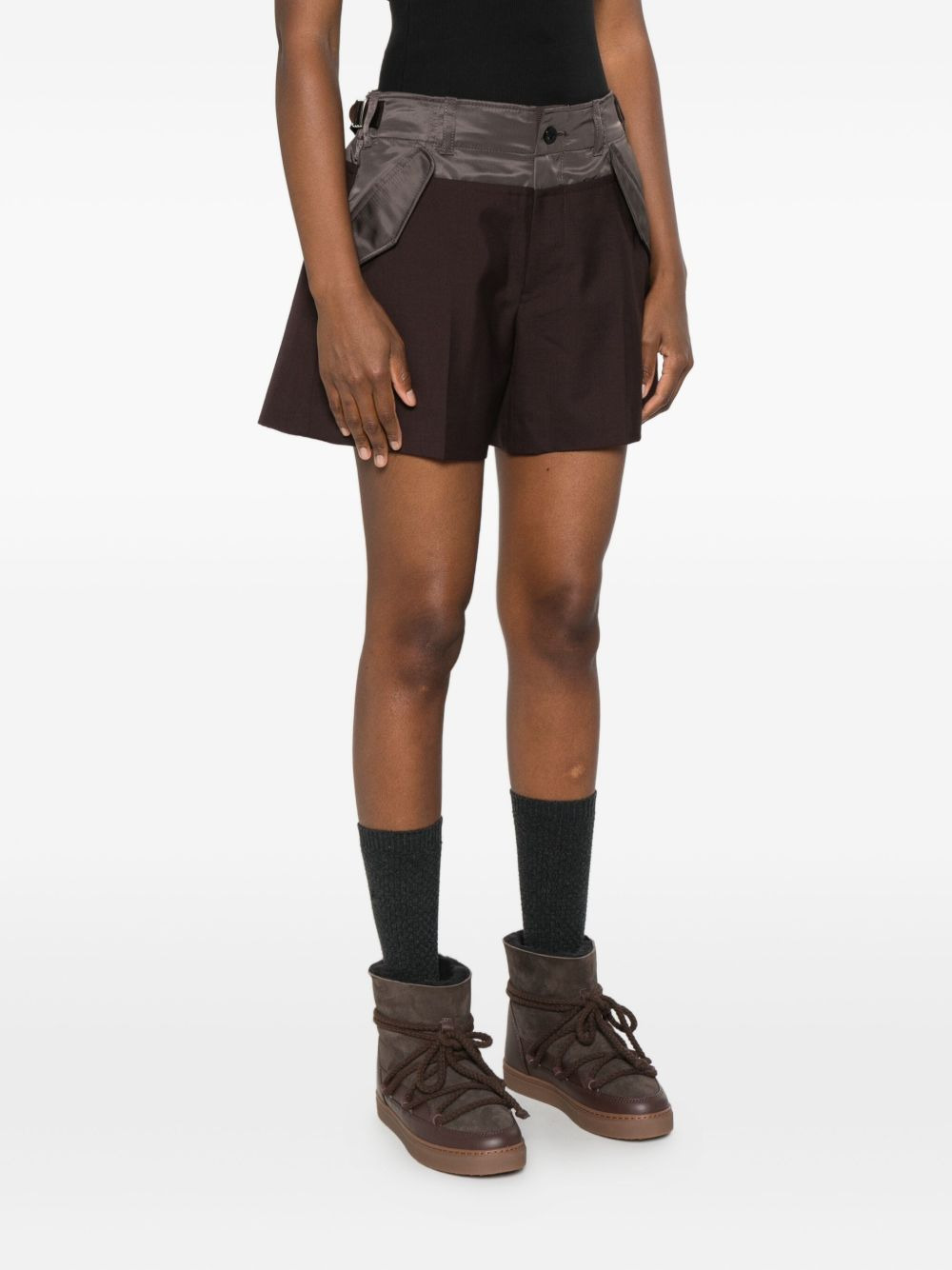panelled tailored shorts - 3