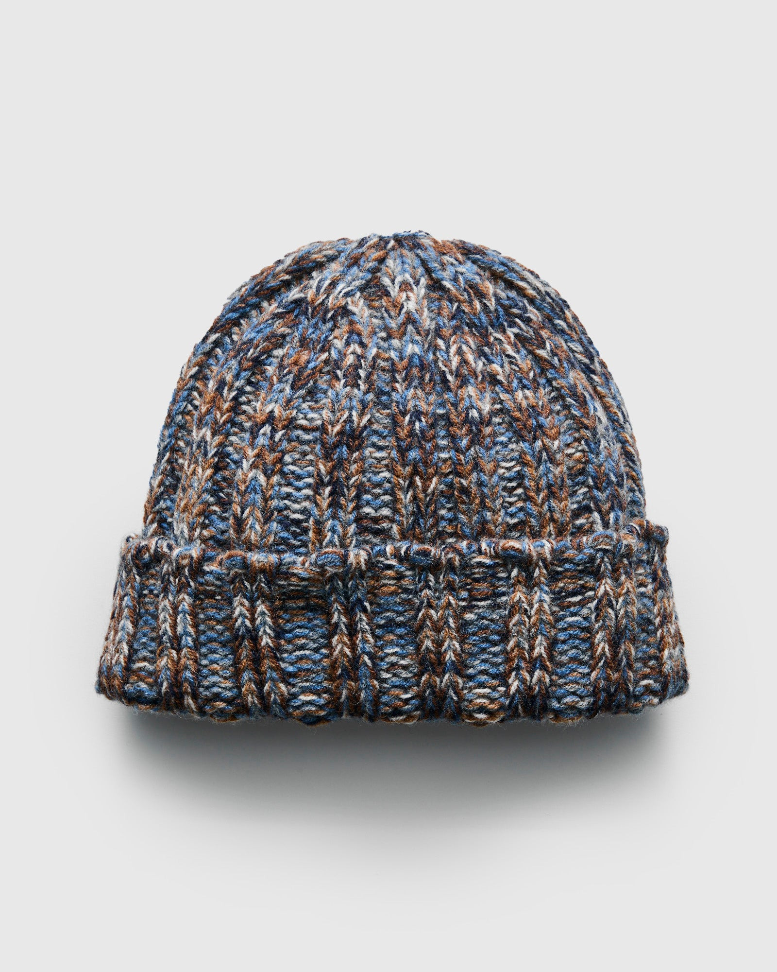 "Marled Fantasies" Wool Beanie in Jeans Mix - 3